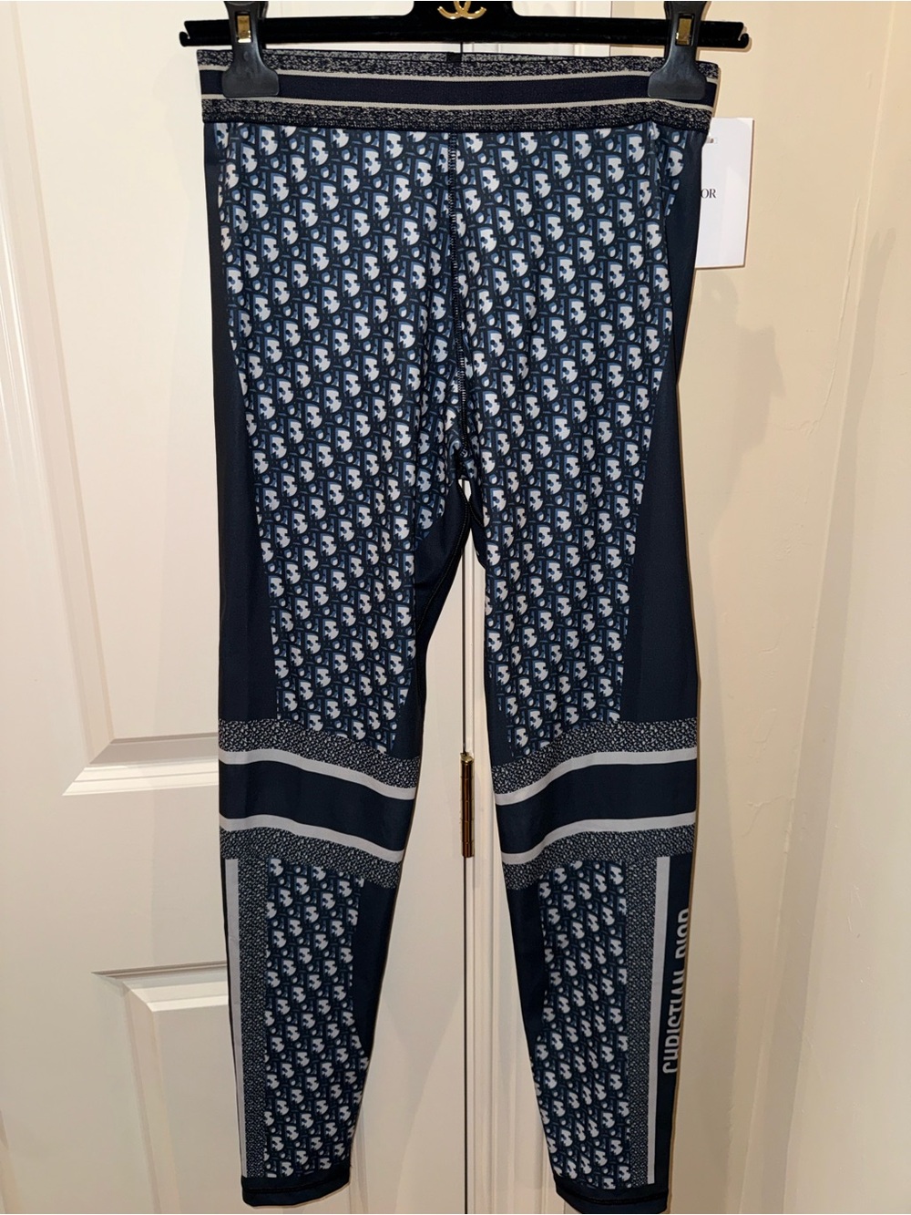 Dior Navy and White Logo-Pattern Girls' Leggings. BNWT. Never worn. - Picture 3 of 11